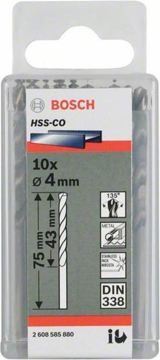 Actual product image Bosch Professional Zubehör Metal drill bits HSS-Co, DIN 338. For rotary drills/drivers (3.7 millimetres)