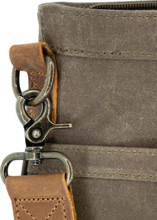 Actual product image Army Shop #8 Shoulder bag made from waxed army tent fabric