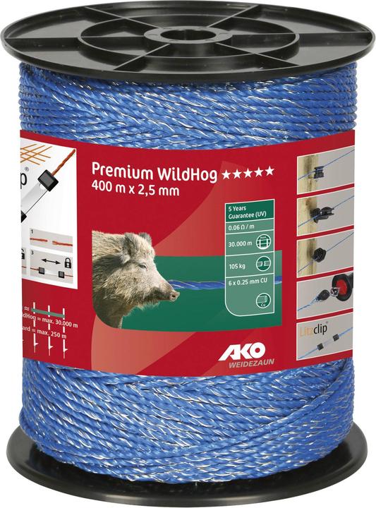 AKO Litze, Premium Wildhog, blau 400 m x 2,5 mm