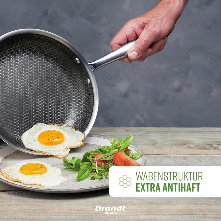 Produktbild Evok Qulinart by Brandt 194-019 Pfannen-Set 3teilig (Bratpfanne, Pfannenset + Topfset, Aluminium, Edelstahl)