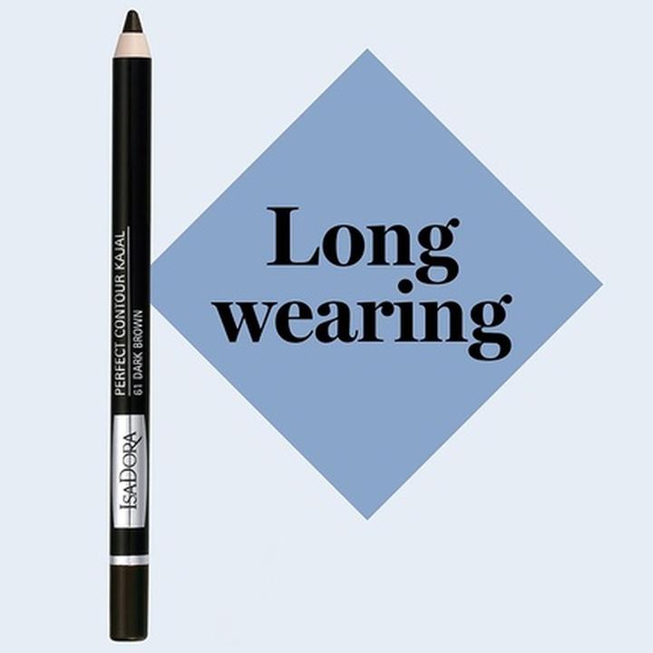 Produktbild Isadora Perfect Contour Kajal Brown Eyeliner Pencil Soft Intense Hypoallergenic Long Lasting Eye Liner 61 Da (61 Dunkelbraun)
