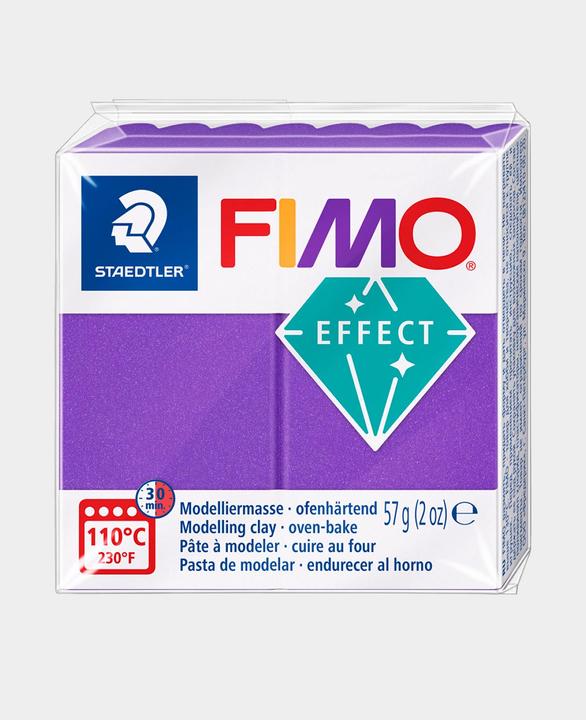 Actual product image Fimo Mod.masse effect purple metallic