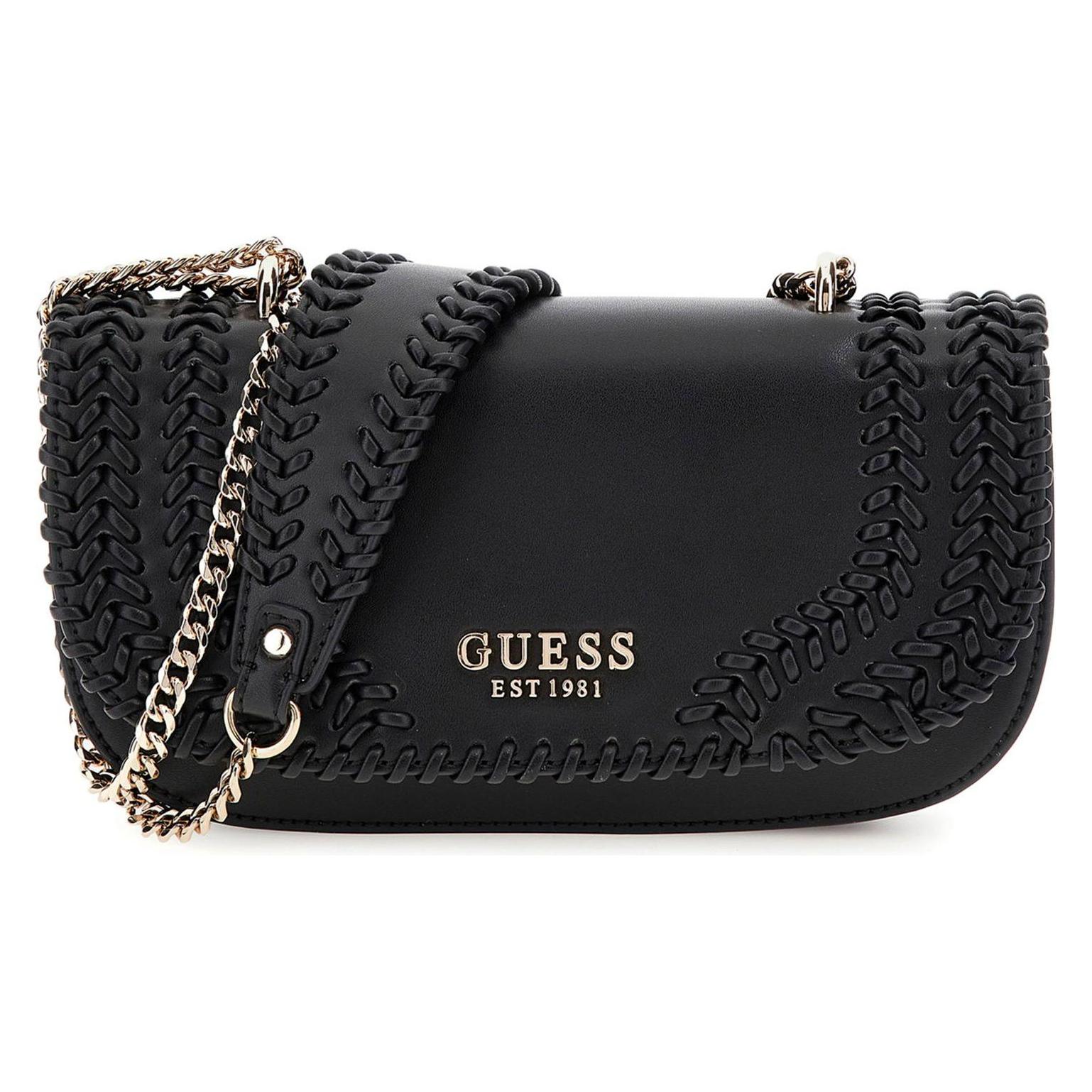 Guess, Damen, Handtasche, Tatum Convertible Xbody Flap Bag, Schwarz
