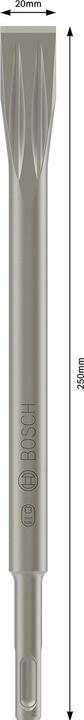Produktbild Bosch Professional Zubehör PRO SDS plus-5C Flachmeissel-Set, 20 x 250 mm (20 mm)