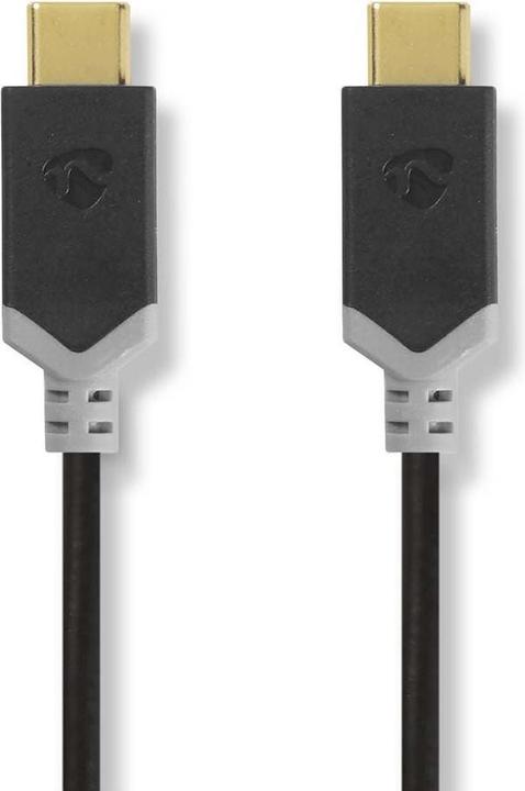 Image du produit Nedis Câble USB - USB 3.2 Gen 1 - connecteur de type C ™ - 5 Gbps - 60 W - nickelé - 1 m - rond - PVC (1 m, USB 3.2 Gen 1, 60 W)