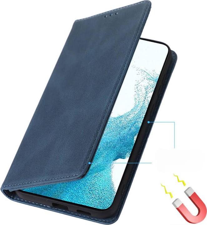 Actual product image Cover-Discount Galaxy A25 5G - Vintage Flip Case Cover blue (Samsung Galaxy A25 5G)