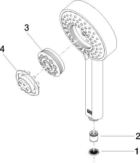 Actual product image Dornbracht Dornb hand shower flow max. 15 l/min chrome (4 Beam types, 15 l/min)