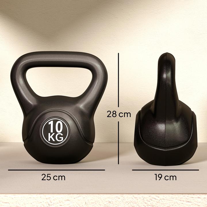 Immagine prodotto Homcom Kettlebell Kunststoff, Sand Schwarz
