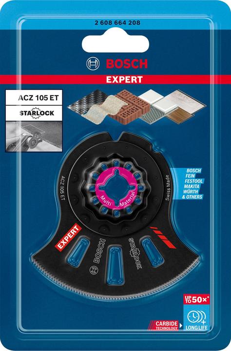 Produktbild Bosch Professional Zubehör EXPERT MultiMaterial Segment Blade ACZ 105 ET Blatt, 1 Stück