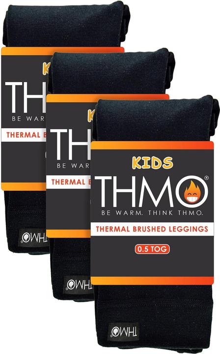 Thmo 3 Paar Thermo Leggings | Kinder Winter Dicke Plüsch Strümpfhose (122/128)