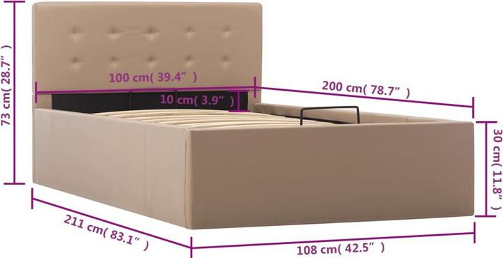 Image du produit vidaXL Bine (100 x 200 cm)