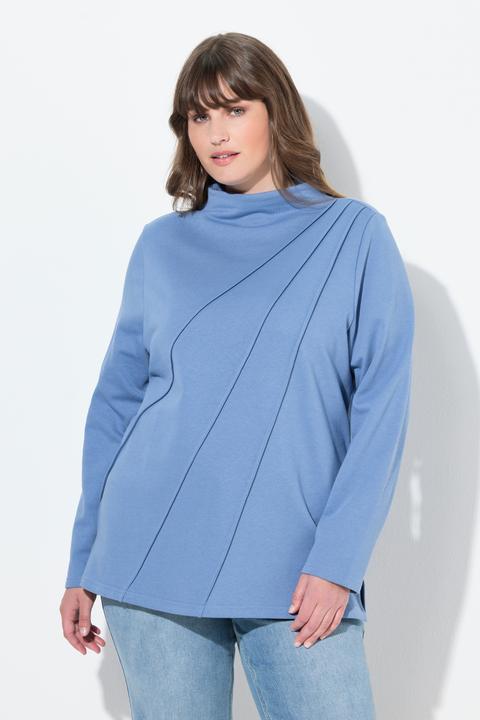 Produktbild Ulla Popken Sweatshirt, Ziernähte, Stehkragen, Langarm (42)