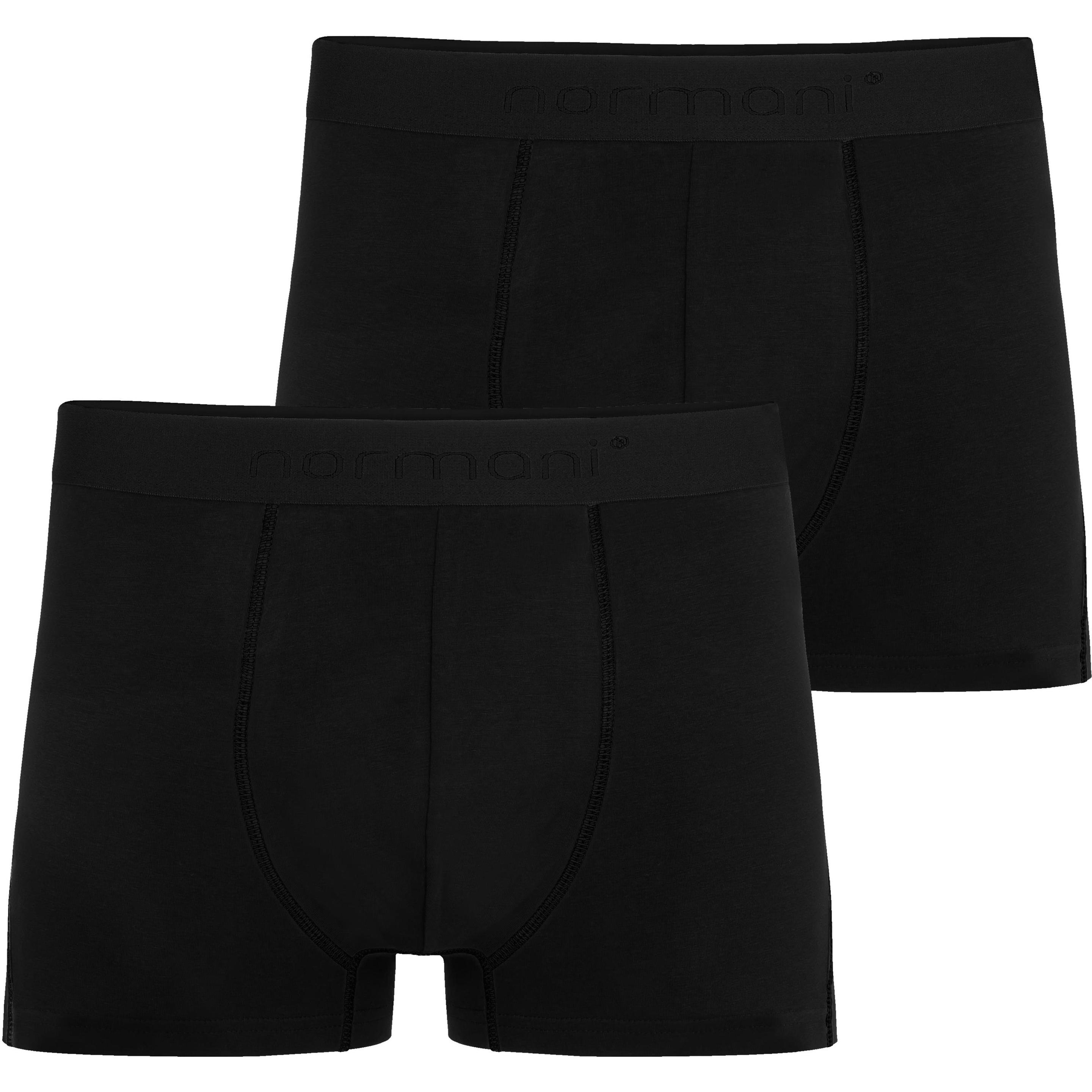 Normani, Herren, Unterhosen, 2 Herren Boxershorts aus Baumwolle Stanley - 8861, Schwarz, (4XL, 2er Pack)