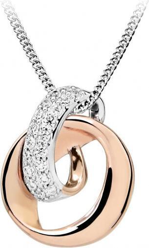 Image du produit Silver Cat Élégant collier bicolore avec zircons cubiques SC444