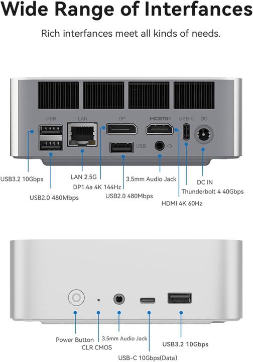 Produktbild Beelink Mini-PC SEi14 mit Intel Core Ultra 9 185H (Intel Core Ultra 9 185H)