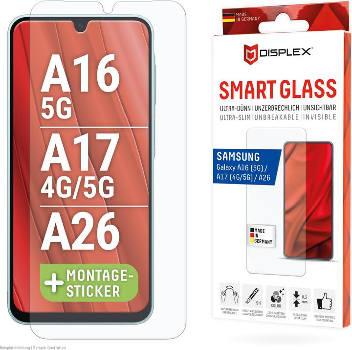 Produktbild Displex Smart Glass, Displayschutzfolie (1 Stk., Samsung Galaxy A16 5G, Samsung Galaxy A26)