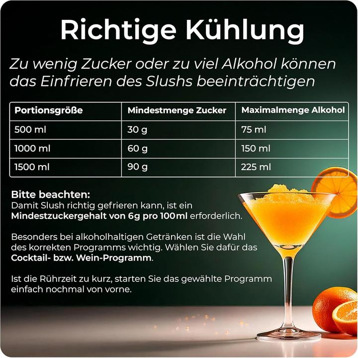 Image du produit KLAMER Slush Maschine, mit 5 voreingestellten Programmen: Slushie, Cocktail, Milchshake, Frappé…