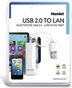 Actual product image Hamlet USB 2.0 to Lan adapter transfer speed up to 10/100 Mbps (Ethernet, USB)