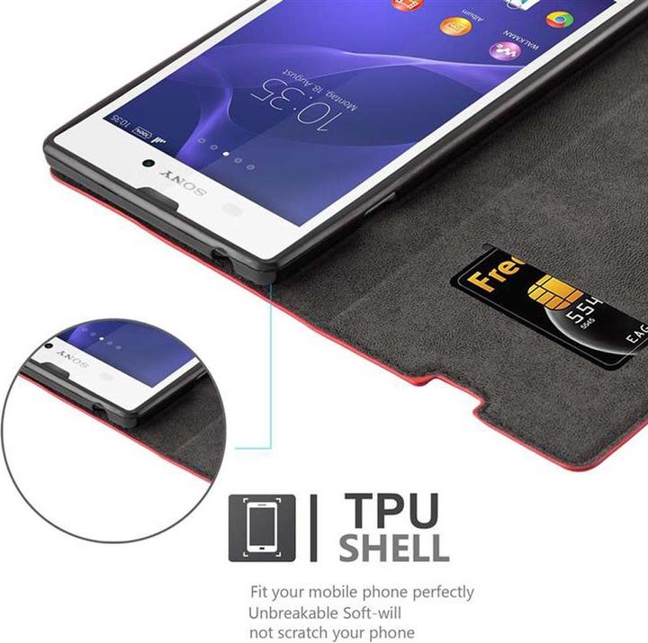 Actual product image Cadorabo Book Invisible Magnet Cover (Sony Xperia T2 Ultra)