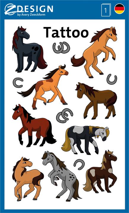 Actual product image Avery Kinder Tattoos "Pferde" 56769