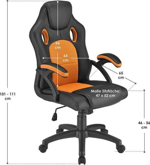 Actual product image Juskys Racing office chair Montreal