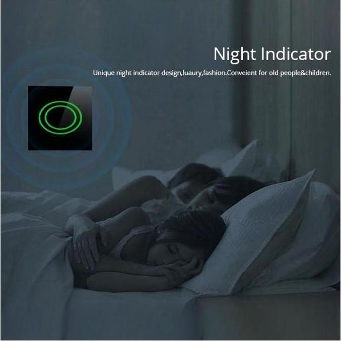 Actual product image Maclean Interrupteur triple mural tactile MCE705 (Noir)