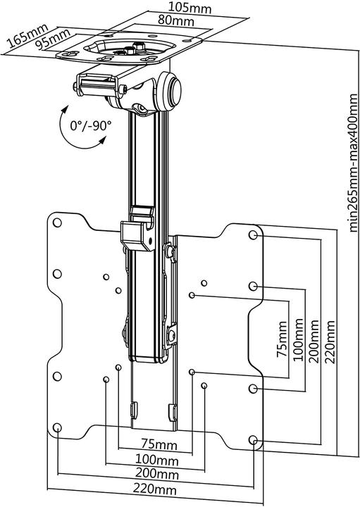 Immagine prodotto Schwaiger LWHD3720 513 (Soffitto, 20 kg, 17" - 37")