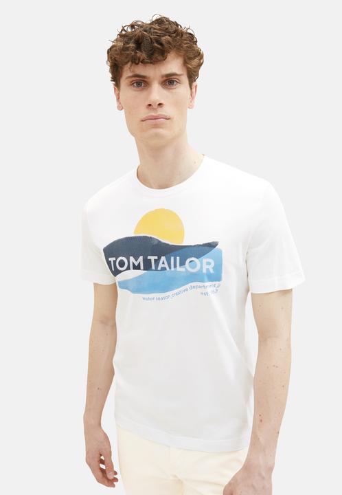 Produktbild Tom Tailor T-Shirt Kurzarmshirt gepunktet mit Brusttasche (M)