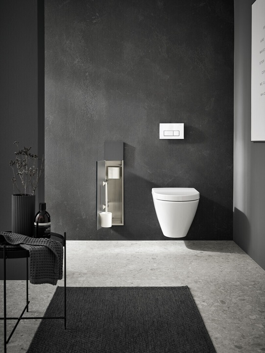 Actual product image Emco asis module pure WC module with additional compartment, concealed, stop right 730mm