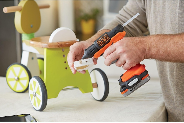 Immagine prodotto Black & Decker Pistola per colla a caldo a batteria