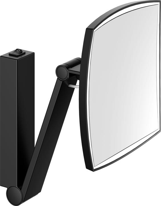 Keuco iLook move Make-up mirror, illuminated, angular, with rocker switch, 1 light colour (200 x 200 mm)