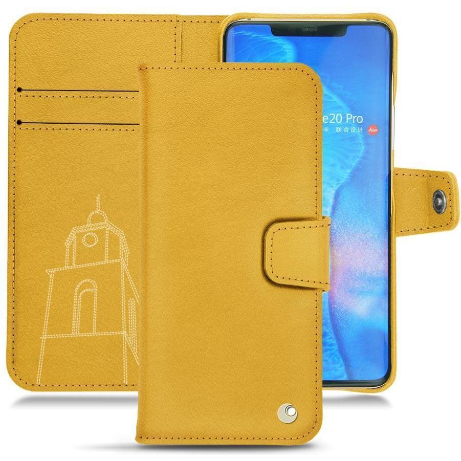 Noreve Lederschutzhülle Wallet (Huawei Mate 20 Pro), Smartphone Hülle, Gelb