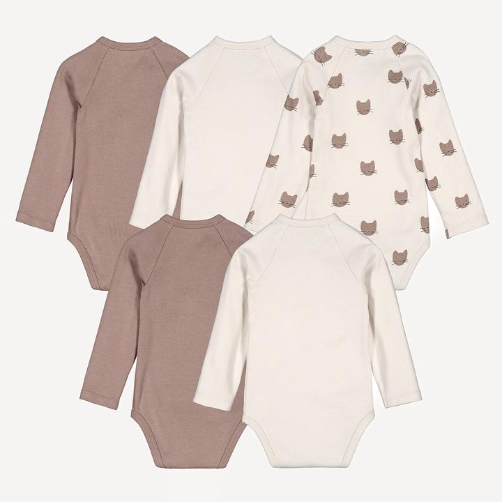 Actual product image La Redoute Collections 5er-Pack Baby Wickelbodys mit langen Ärmeln (92)