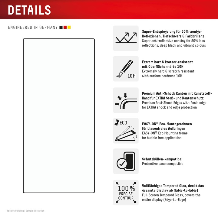 Nutritional values and ingredients Displex Premium Glass, Full Cover Anti-Reflex Panzerglas (1 Piece, Samsung Galaxy S24 Ultra)