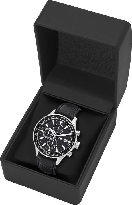 Produktbild Herren Chronograph Karthago II Echtleder Schwarz - 31944 (Chronograph, 43 mm)