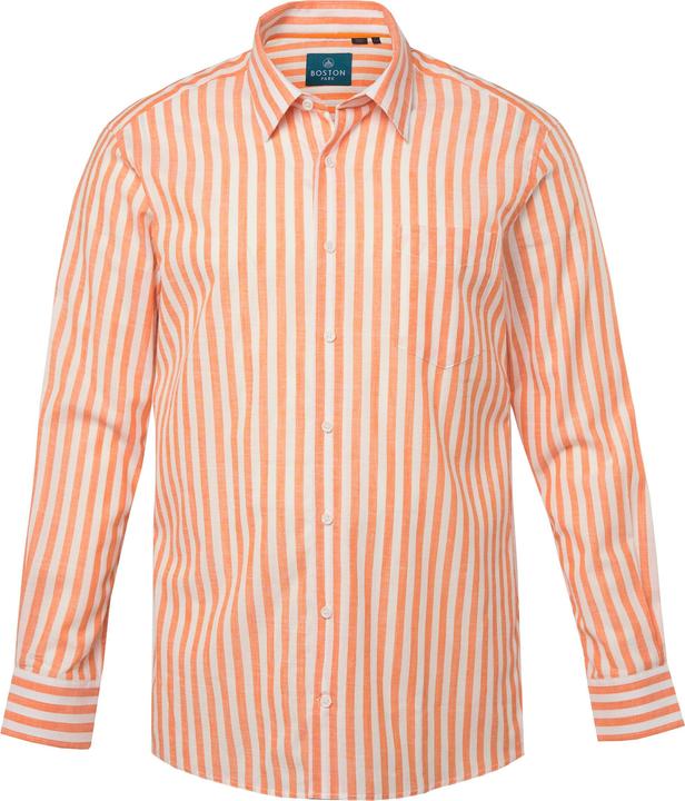 Produktbild Boston Park Leinenoptik-Hemd, Langarm, Streifen, Kentkragen, Comfort Fit (5XL)