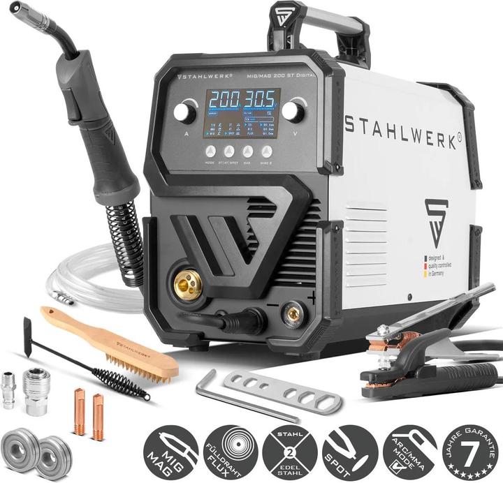 Produktbild Stahlwerk Schweissgerät MIG MAG 200 ST Digital IGBT Schutzgas mit 200 A