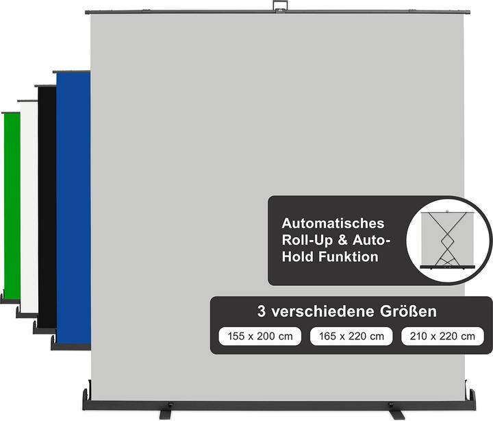 Actual product image Walimex pro Roll-up panel background grey 210x220 (210 cm, 226 cm)