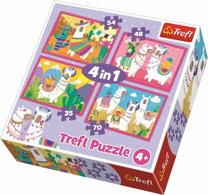 Produktbild Trefl 4in1-Puzzle - Lamas im Urlaub (207 Teile)