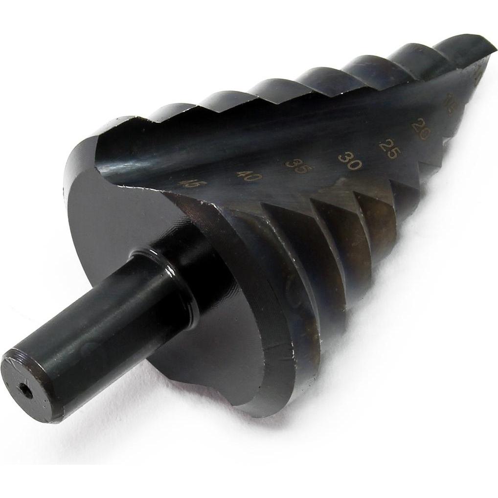 Wiltec, Bohrereinsatz, HSS Stufenbohrer titanbeschichtet 10-45mm Kegelbohrer Konusbohrer Stahl (10-45 mm)