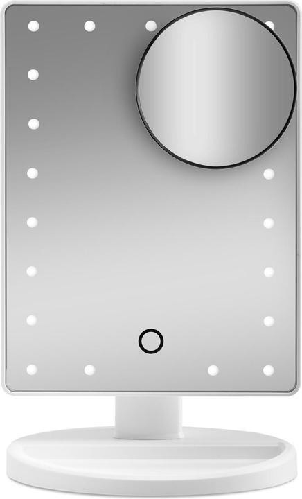 Cimi Gillian Jones - Makeup Mirror with LED Light, Touch Function, and GWP Suction Cup Mirror - White