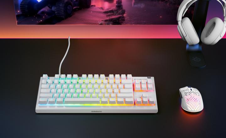 Actual product image SteelSeries Apex 3 TKL White DE (DE, Cable)
