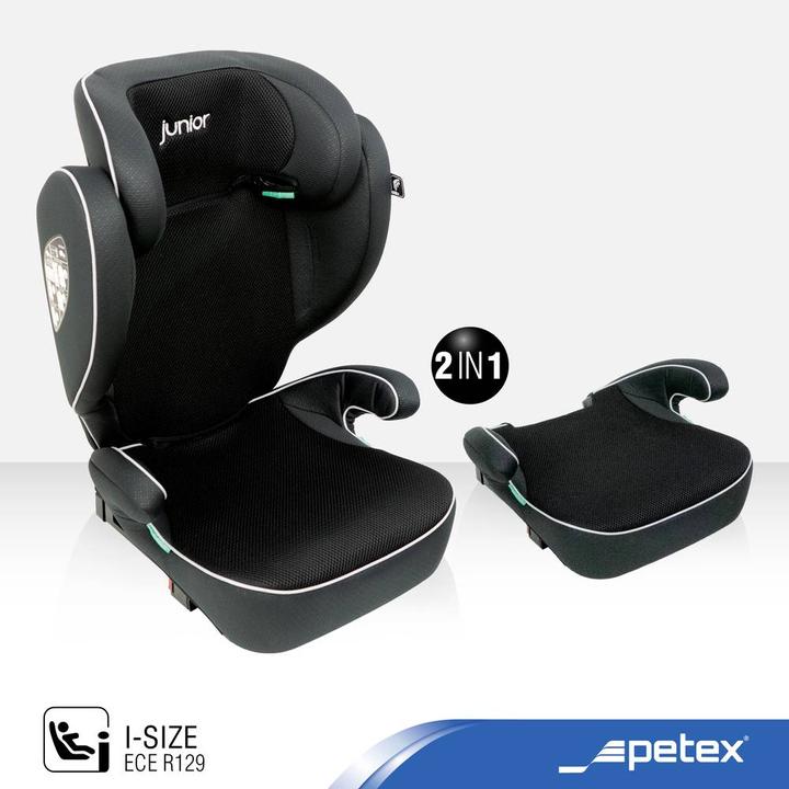 Productafbeelding Petex Basic Plus 1600 zwart HDPE volgens ECE R129 Kinderzitje zwart (Kinderzitje, ECE R129/i-Size standaard)