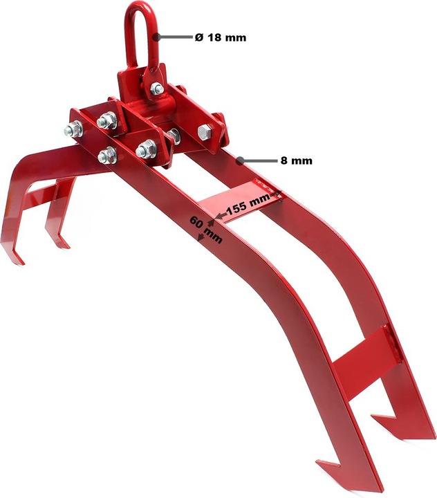 Immagine prodotto Wiltec Pinze di sollevamento forestale per legno Ø850mm come pinza per tronchi o pinze per afferrare (850 mm)