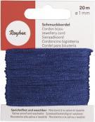 Image du produit Rayher Cordon pour bijoux, bleu moyen, 20 m