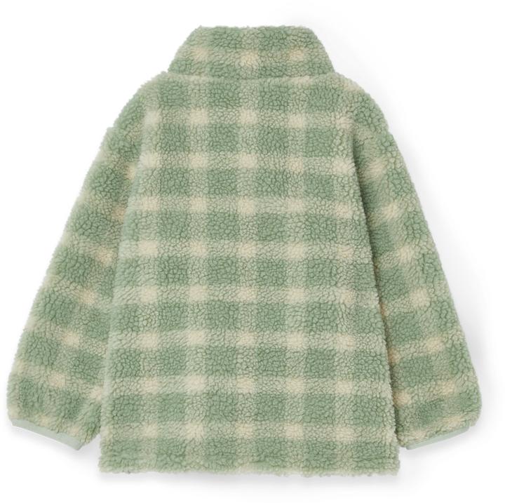 Immagine prodotto Garbo & Friends Giacca in pile a quadri color salvia (134, 140)