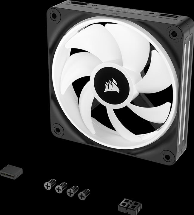Actual product image Corsair iCUE LINK QX120 RGB 120 mm PWM fan (black, expansion kit) (120 mm, 1 x)