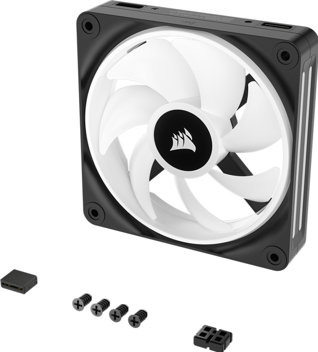 Actual product image Corsair iCUE LINK QX120 RGB 120 mm PWM fan (black, expansion kit) (120 mm, 1 x)