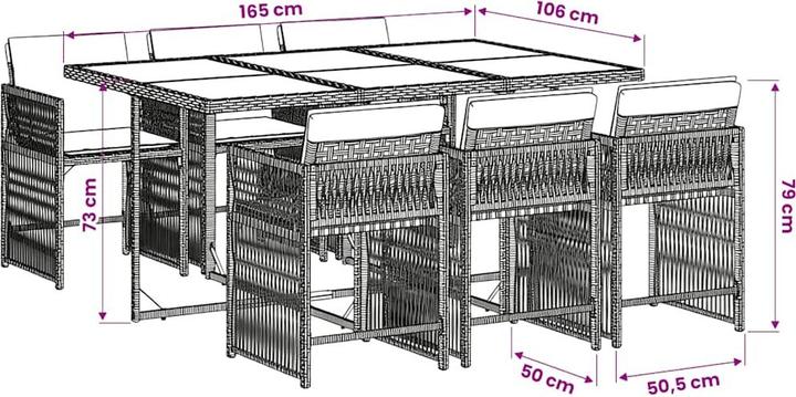 Produktbild vidaXL Garten Essgruppe