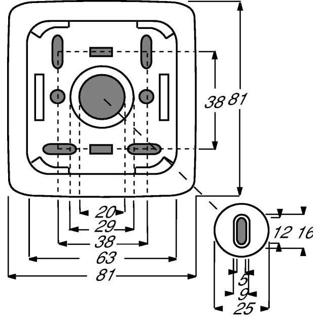 Thumbnail - Busch-Jaeger Montageplatte 1-fach 2609APJW Busch-Duro 2000 AP alpinweiss, Taster + Schalter, Weiss